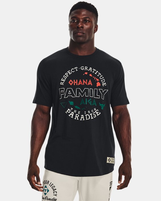 Men's Project Rock Family Short Sleeve in Black image number 0
